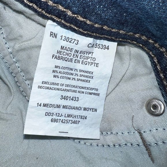 LEE Lower On Waist Bootcut Womens Denim Blue Jeans Size 14 M Stretch Midrise - Picture 6 of 8